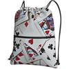 Generic Borsa con Coulisse Playing Cards Games Qu-EEN King Sportiva Sacche Durevole Sacche Zaino Leggero per Scuola Yoga