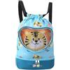 Generic Borsa da bagno per bambini - Zaino da spiaggia impermeabile da 35 cm, sacco con coulisse cartone animato separato a umido, porta da piscina leggero | Compagno durante i viaggi scolastici