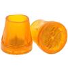 ChuYiElegance 2 Pezzi Puntali Bastone estremità Gomma Punta Sostituzione Base Solida Materiale Robusto per Trekking Viaggi, Giallo, 32mm