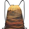 HLBSDM Borsa sportiva vintage a forma di piramide egizia, sacca da palestra, zaino yoga per adulti, 14x16,9 pollici, piccola.