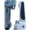 Caswynlife Pedali pieghevoli in lega di alluminio per bici elettrica Ebike moto antiscivolo resistente all'usura pedana facile da installare argento 1 paio