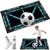 GTJEOI Tappetino Allenamento Calcio, 60x90 cm Tappeto Calcio Allenamento, Antiscivolo Ammortizzante Coperta da Allenamento per Bambini, Accessori per Allena-mento calcio per Migliorare il Dribbling