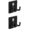 Wenoup 2 Pezzi Porta Racchette da Parete Gancio per Racchetta da Badminton Supporto Verticale Organizer Portaoggetti Acciaio Inox con Copertura in Silicone a