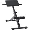 GeenYuu Panca per iperestensione nera in acciaio verniciato a polvere, 100,5 x 70 x 78 cm, pieghevole e regolabile, per allenamento di forza, calistenia, allenamento e costruzione muscolare in