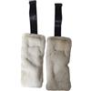 Sharplace 2 Pezzi Pilates Straps Cinghie Allenamento Regolabili Peluche Accessori Pilates Fasce Elastiche Nylon Morbide Supporto Mani Piedi Adatti per Esercizio, Bianco