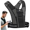 Generico Running Vest, Breathable Hydration Pack Carrier | Reflective Sports Backpack Phone Pocket Water Bottle Holder For Cycling Hiking Trail Running Outdoor Use