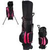 ASYJVWYZ Sacca Da Golf Con Supporto E Ruote, Borsa Da Golf Resistente E Impermeabile Con Spallacci Imbottiti, For Mazze Da Golf Complete(Black pink)