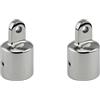 Vjsujehgy 2X Singola Vite nel Acciaio 316 25Mm Occhio End cap Bimini Top Hardware Marine Barca Yacht Esterno Occhio End Canopy Tube End