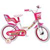Denver Unicorn, Bicicletta Bambino, Bianco-Rosa, misura 16