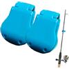 Generic Supporto per canna di fissaggio a clip, 2 pezzi, supporto per canna, dispositivo portatile di fissaggio per attrezzatura da pesca su spiaggia e auto all'aperto
