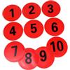 Sharplace 10 Pezzi Tappetini Allenamento Marker Pavimento Antiscivolo Coni Piatti Polydots PVC Flessibile Adatti Ad Esercizi Calcio Basket Palestra Campo, Giallo