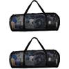 Vjsujehgy 2X Borsa per Attrezzatura Subacquea in Rete, Borsone da Spiaggia Pieghevole in Rete per Snorkeling, Pesca Subacquea, Nuoto, Viaggi, Palestra