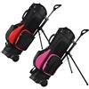 ASYJVWYZ Sacca Da Golf Premium A Tutta Lunghezza: Borsa Da Golf Leggera Con Supporto, Spazio Di Archiviazione Multiscomparto, Con Supporto/ruote, For Driving Range(Black red)