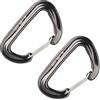 QUILSTM Portachiavi portachiavi mini moschettone in lega di alluminio per esterni a forma di D, clip a molla resistente e anodizzata per esigenze di viaggio, borsa da alpinismo, Grigio, 4.98x8 cm