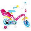 CARTOON Bicicletta Peppa Pig 12 Pollici con Rotelle, Cestino e Portabambola