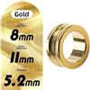 Beatanug Anello guida per mulinello da pesca con cuscinetto di precisione a basso rumore e telaio in acciaio inossidabile resistente per prestazioni a lungo termine della bobina da 10,7 mm a 120 mm (oro)