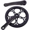 ibasenice Guarnitura Manovella 170 Mm in Ferro 52 Denti per Bici da Corsa Singola velocità, Guarnitura Cava Resistente per Bici Pieghevole e Fixed Gear, Accessorio Ricambio Trasmissione