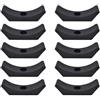 Mixabloem 10 paia di supporti per manubri, in gomma, supporto da parete per casa, palestra, fitness, club, accessori in plastica ABS nera (B)