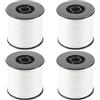 Vjsujehgy 4pz 500M 100Lb 0.5mm Super Strong Braided Fishing Line PE 4 Fili Colore: Bianco