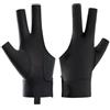 HEIBTENY Guanto da biliardo mano sinistra con 3 dita antiscivolo in nylon traspirante, accessori per biliardo e snooker, resistente all'usura, con impugnatura fresca per tiri, nero (mano sinistra)