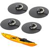 Generico Anelli A D per Kayak - Hardware per Aneli A D per Paddleboard da 4 Pezzi | per Ganci per Tavola da Surf, Kit di Montaggio per Ancoraggio per Carichi Pesanti, Anelli di Fissaggio di Ma
