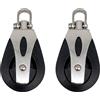 Vjsujehgy 2X Accessorio per Barche con Corridore di Corda Marina, Puleggia in Nylon per Barche A Vela con Cuscinetto Liscio, Carrucola