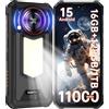 OUKITEL SMARTPHONE RUGGED INDISTRUTTIBILE ANDROID 15 TELEFONO RESISTENTE URTI ACQUA POLV