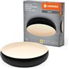 LEDVANCE LED ORBIS Livia con anello in metallo, bianco e nero, 36W, 2400lm, 3000K, 520mm, 830 bianco caldo amichevole, dimmerabile in 3 livelli con un clic, IP20, viti di montaggio e tasselli inclusi