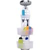 alpina Cesto doccia sospeso - 71 x 25 cm - Mensola doccia senza trapano - Cassetti regolabili - Bianco