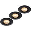 LUCIDE 11001/15/30 Faretto da incasso, Alluminio, 15 W, Nero