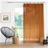 Douceur d'Intérieur, Tenda con Anelli (140 x 240 cm) Linka Cammello, Voile Tessuto