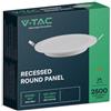 V-TAC VT-61024 Mini pannello led 24W pannello montaggio ad incasso rotondo 105lm/w luce bianco caldo 3000K - 7867