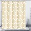 Gelbchu Tenda da doccia color avorio, 182 x 182 cm, design impermeabile e poliestere, ad asciugatura rapida, orlo zavorrato, set di tende da doccia per bagno, lavabile in lavatrice con 12 ganci