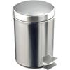 Rocada - Pattumiera a pedale in acciaio inox, capacità 12 l, interno estraibile, bidone della spazzatura, chiusura a caduta ammortizzata, dimensioni 25 x 40 x 25 cm