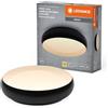 LEDVANCE LED ORBIS Livia con anello in metallo, bianco e nero, 24W, 1500lm, 3000K, 430mm, 830 bianco caldo amichevole, dimmerabile in 3 livelli con un clic, IP20, viti di montaggio e tasselli inclusi