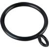 hanitronic Set di 30 anelli per tende con occhielli per tende da 3,25 cm, colore nero