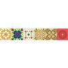 Printodecor Set di Piastrelle in Vinile Adesiva, Plastica e PVC 10x10x0.1 cm Rosso e Verde