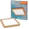 LEDVANCE ORBIS Disc da parete/soffitto con LED, decoro legno, 22W, 1800lm, 3000/4000K, 30x30cm, protezione IP44 per bagni, viti/tasselli inclusi