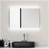 Talos Loft - Specchio da Bagno, 50 x 70 cm, Colore: Argento