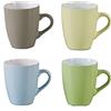 Borella Casalinghi Lux Set Tazze Colazione, Porcellana, Multicolore, 4 unità
