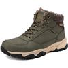ARRIGO BELLO Scarpe Uomo Invernali Scarponcini Neve Antiscivolo Stivali Comode Stivaletti Pelliccia Calda Outdoor Trekking Montagna Boots Taglia 41-46 (A Verde, Taglia 44)