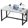 JUMMICO Scrivania da Lavoro 140 × 50 cm, tavolo informatico compatto, scrivania per lo studio, postazione PC compatta per casa e ufficio, Bianca