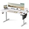 SONGMICS Scrivania Regolabile in Altezza Elettrica, 160 x 70 cm, Scrivania Elettrica, Tavolo con Memoria per 4 Altezze, Porta USB-C, Bianco Nuvola LSD136W01