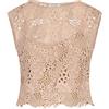 ApartFashion Pizzo Camicia da Donna, Rosa e Nude, 48