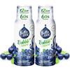 FruttaMax Sciroppo ai Mirtilli | Meno Zucchero | 60% Frutta Vera | Compatibile con Gasatori - 2 x 500ml