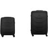 WENGER Prymo Set di 2 Valigie, Bagaglio a Mano S + Valigia da Viaggio L, Guscio Rigido, 36 (43) l + 93 (107) l, Espandibile