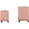 WENGER Sykon Set di 2 Valigie, Bagaglio a Mano S + Valigia da Viaggio L, Guscio Rigido, 35 (45) l + 103 (120) l, Scomparto per Laptop e Tablet, Rosé