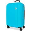 Roll Road Menorca Valigia Media Verde Turchese 46x65x24 cm Rigido ABS Lucchetto a Combinazione Integrato 56L 3.45kg 4 Doppie Ruote Estensibile