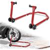 Izrielar Cavalletto anteriore per moto, supporto di montaggio, rosso, portata fino a 300 kg per supporto, larghezza regolabile