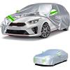Generico personalizzato telo copriauto Compatibile con KIA Ceed SW 2007-2026,protezione solare,dalla pioggia,dal vento,dalla polvere,adatto a tutte le stagioni(silver green)